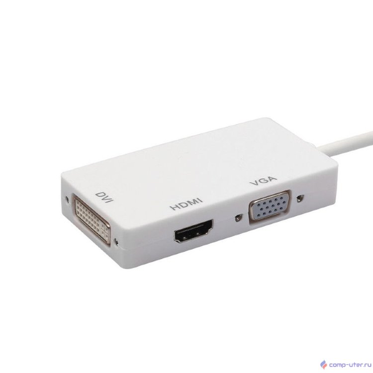 ORIENT Кабель-адаптер Mini DisplayPort M C310W -> HDMI/ DVI-I/ VGA, длина 0.2 метра, белый