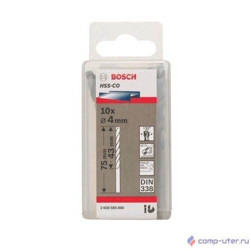Bosch 2608585880 10 HSS-CO СВЕРЛ 4ММ