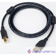 Bion Кабель интерфейсный USB 2.0 AM/BM, позолоченные контакты, ферритовые кольца, 3м, черный [BXP-CCF-USB2-AMBM-030]