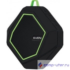 SVEN PS -77, черный-зеленый [SV-016463] (5 Вт, Bluetooth, microSD, FM-тюнер )
