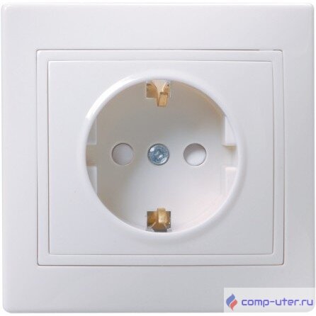 Iek ERK11-K33-16-DM РСш10-3-ККм Розетка 1местн. c з/к с защ.штор. 16А КВАРТА (кремовый)