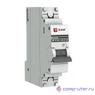 EKF mcb4763-1-25C-pro Автоматический выключатель 1P 25А (C) 4,5kA ВА 47-63 EKF PROxima