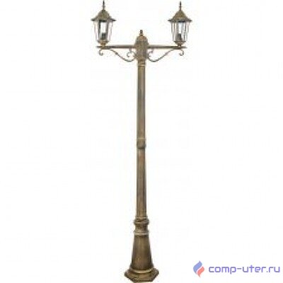 Camelion 6102  С28 (Бронза) Светильник-Столб 2м 2-х рожковый улично-садовый 230В 60/100Ватт