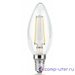 GAUSS 103801107 Светодиодная лампа LED Filament Свеча E14 7W 550lm 2700К 1/10/50 