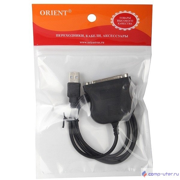 ORIENT Кабель-адаптер  ULB-225, USB Am to LPT DB25F, 0.85м, крепеж разъема - гайки  
