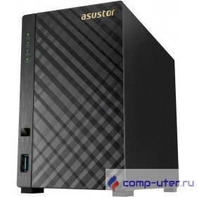 Asustor AS3102T Сетевое хранилище 2-Bay, Intel Celeron Dual-Core, 2 GB SO-DIMM DDR3L, GbE x 1, USB 3.0, WoL, System Sleep Mode, AES-NI hardware encryption