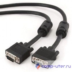 Gembird/Cablexpert CC-PPVGA-20M-B, Кабель VGA Premium , 15M/15M, 20м, черный, тройной экран,феррит.кольца