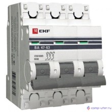EKF mcb4763-6-3-20C-pro Автоматический выключатель 3P 20А (C) 6кА ВА 47-63 EKF PROxima