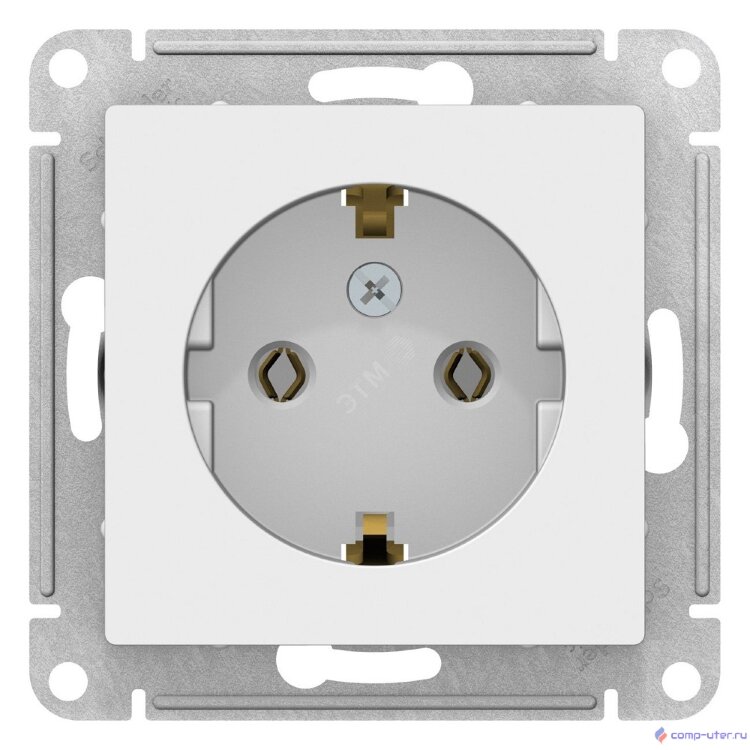 Schneider-electric ATN000143 ATLASDESIGN РОЗЕТКА с заземлением, 16А, механизм, БЕЛЫЙ