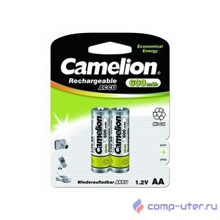 Camelion   AA- 600mAh Ni-Cd BL-2 (NC-AA600BP2, аккумулятор,1.2В)