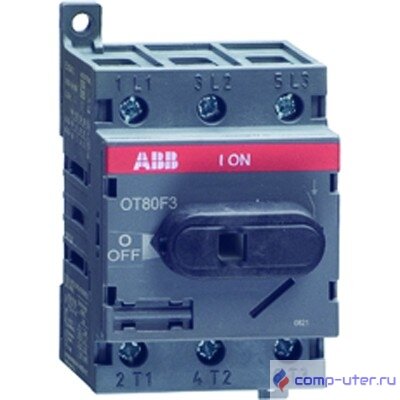 ABB 1SCA105365R1001 Рубильник OT63F4N2 до 63А 4х-полюсный для установки на DIN-рейку или монтажную плату (с резерв. ручкой)
