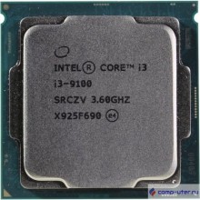 CPU Intel Core i3-9100 Coffee Lake OEM {3.60Ггц, 6МБ, Socket 1151v2}