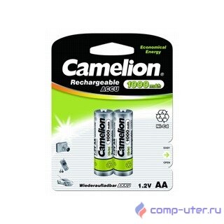 Camelion   AA-1000mAh Ni-Cd BL-2 (NC-AA1000BP2, аккумулятор,1.2В) (2 шт. в уп-ке) 