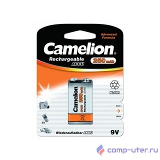Camelion 9V-250mAh Ni-Mh BL-1 (NH-9V250BP1, аккумулятор,9В)  (1 шт. в уп-ке) 