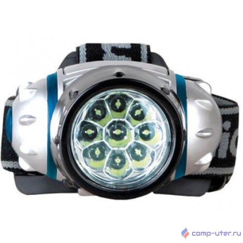 Camelion LED5317-9Mx   (фонарь налобн, металлик,9 ультра ярк LED,4 реж, 3XR03 в компл, пласт, блист)