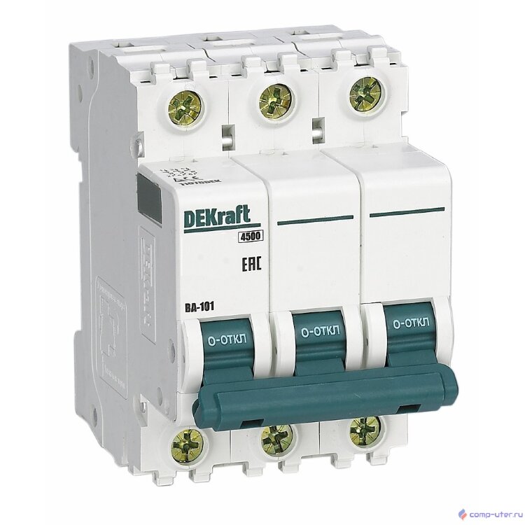 Schneider-electric 11083DEK Авт. выкл. 3Р 50А х-ка C ВА-101 4,5кА DEKraft