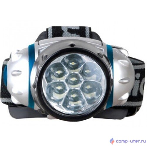 Camelion LED5318-7Mx   (фонарь налобн, металлик,7 ультра ярк LED,2 реж, 3XR03 в компл, пласт, блист)