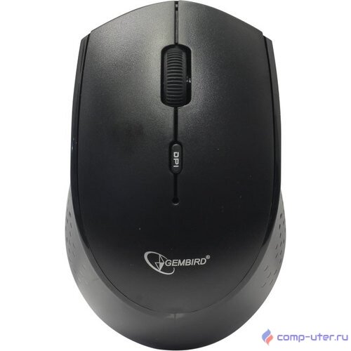 Gembird MUSW-351 {Мышь беспроводная, Bluetooth v.3.0, черный, встроенный аккумулятор, 3 кнопки+колесо-кнопка, 1600 DPI,  блистер}