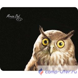 Dialog PM-H15 owl черный с рисунком совы, Коврик для мыши - размер 220x180x3 мм