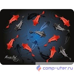 Dialog PM-H17 fish черный с цветными рыбками, Коврик для мыши - размер 285x215x3 мм