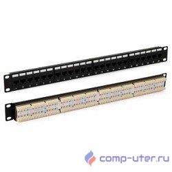 Hyperline PP3-19-24-8P8C-C5E-110D Патч-панель 19, 1U, 24xRJ-45, 5e, Dual IDC, ROHS, цвет черный"