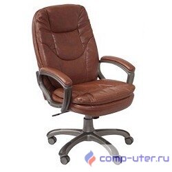 Бюрократ CH-868AXSN/Brown (Кресло руководителя (пластик темно-серый, коричневая иск. кожа) [664050]